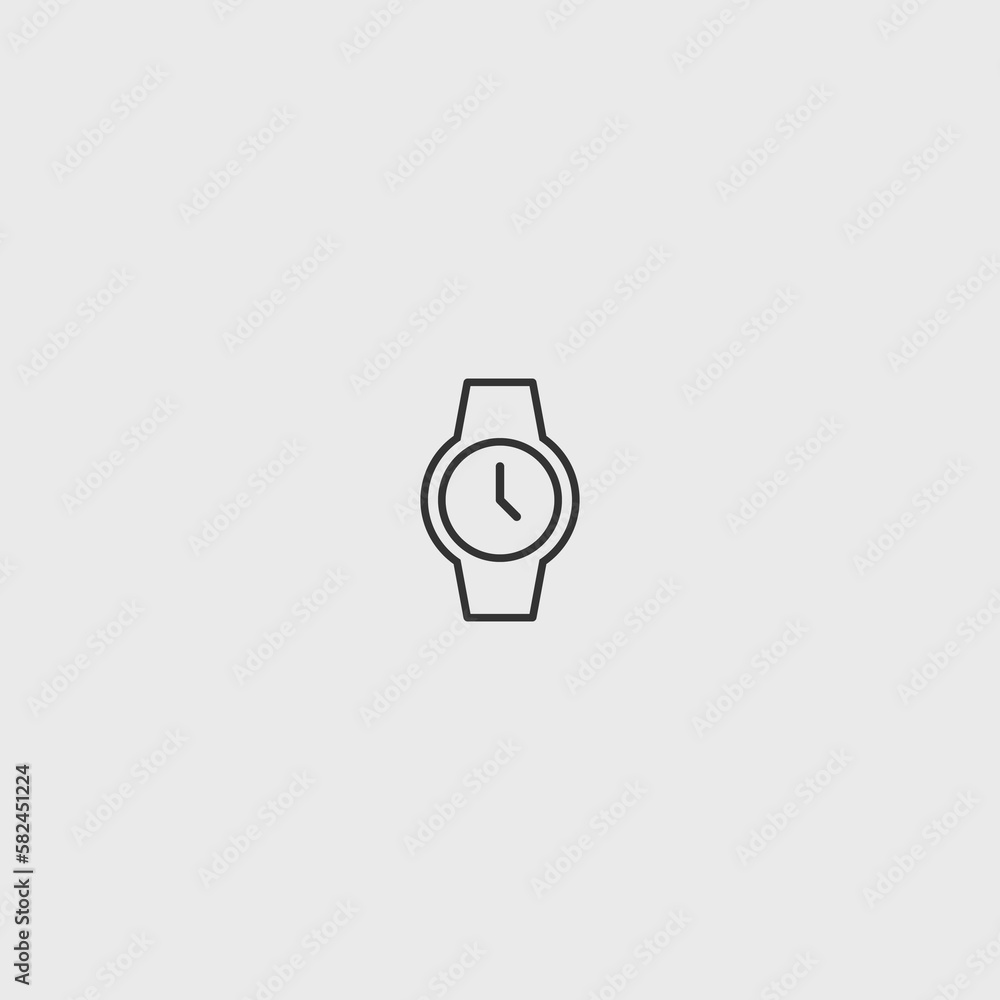 Watch vector icon illustrator sign