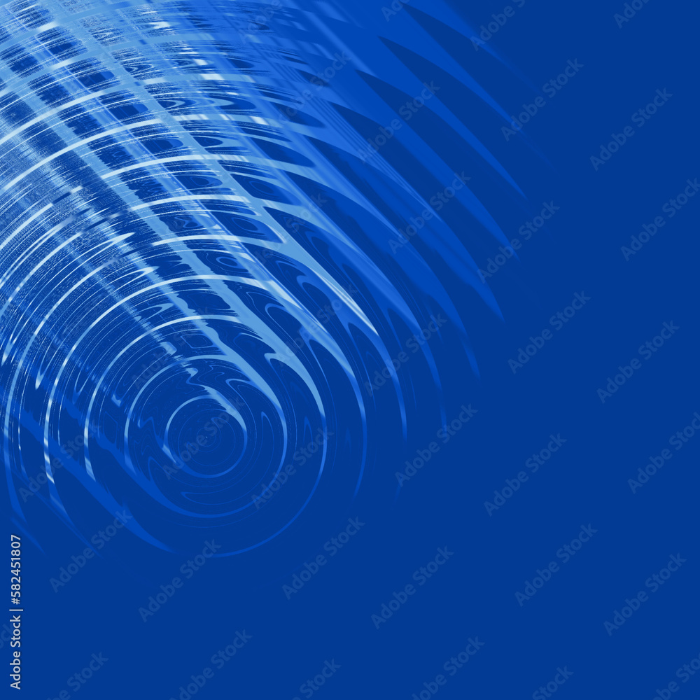 Obraz premium A blue background with a spiral pattern and the words 