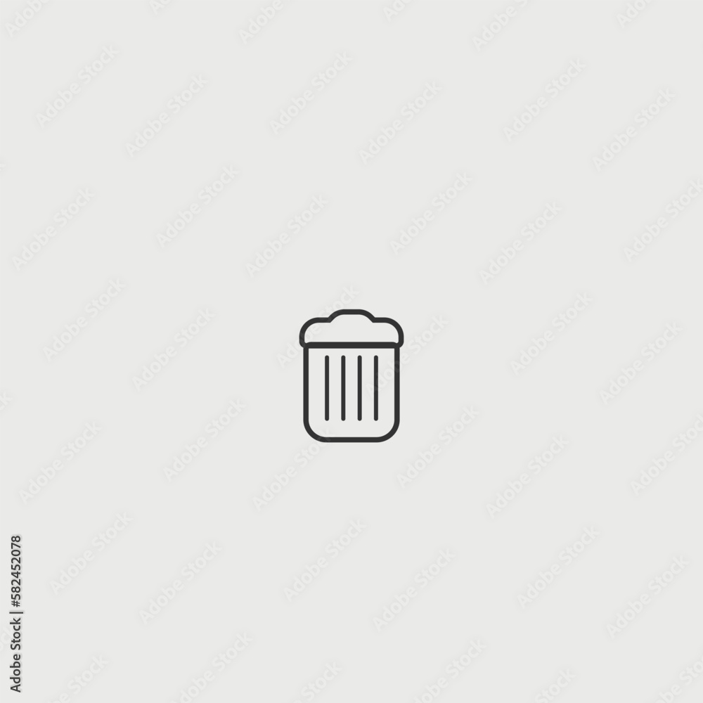 Trashcan vector icon illustrator sign Trashcan vector icon illustrator sign