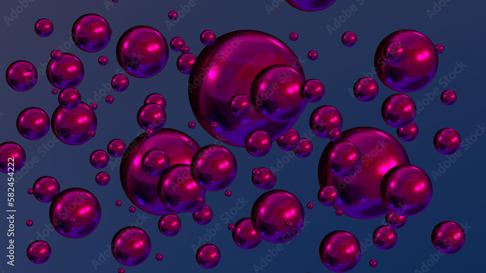 Shiny colored balls abstract background, 3d purple blue metallic glossy spheres Shiny colored balls abstract background, 3d purple blue metallic glossy spheres