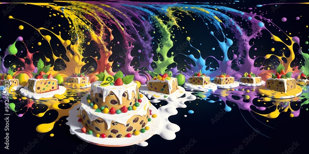 A group of cakes that are on a table A group of cakes that are on a table