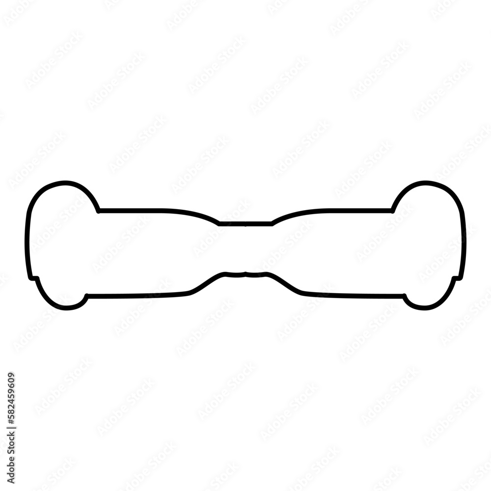 Gyro board scooter hoverboard two wheel electric self balancing eco contour outline line icon black color vector illustration image thin flat style Gyro board scooter hoverboard two wheel electric self balancing eco contour outline line icon black color vector illustration image thin flat style