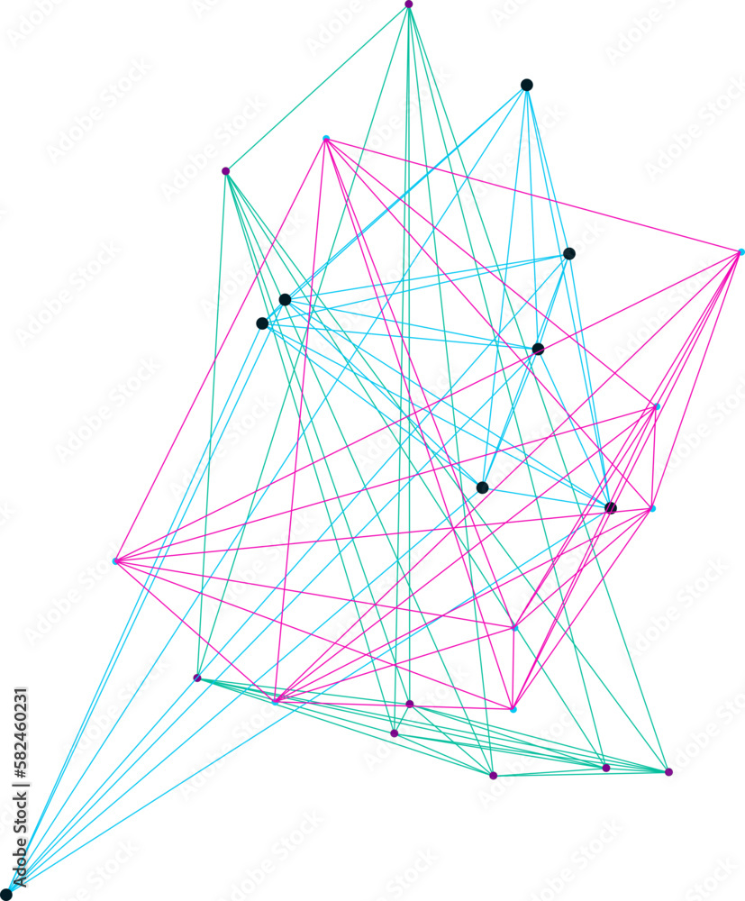 An abstract transparent node network design. An abstract transparent node network design.
