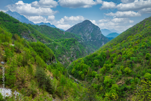 Fényképezés Beautiful mountain canyon in Pordenone, Italy.