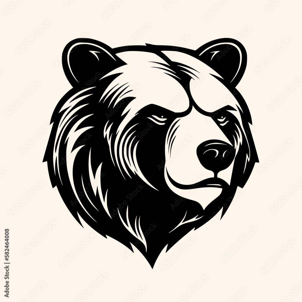 Bear vector for logo or icon, drawing Elegant minimalist style,abstract style Illustration Bear vector for logo or icon, drawing Elegant minimalist style,abstract style Illustration