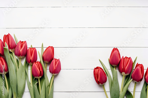 Tulips postcard  generative ai