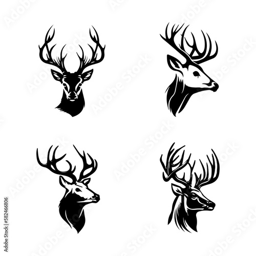 Add a touch of grace to your project with our deer logo silhouette collection! Hand-drawn with love, these illustrations are sure to bring a sense of calm and beauty