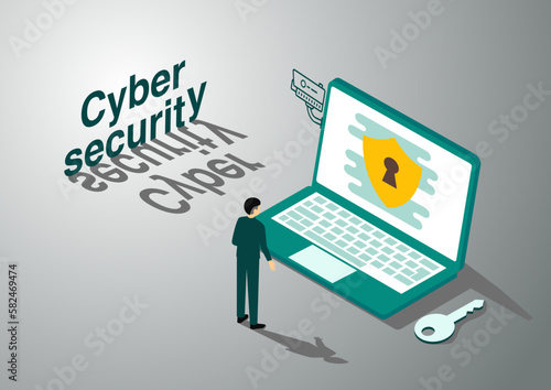 Cyber security software abstract concept vector illustration. Information security software, antivirus solution, cybersecurity program, network safety, corporate data protection abstract metaphor.