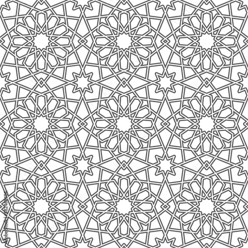 Seamless islamic pattern. Vector Girih pattern. Background vector illustration. Seamless girih pattern. Traditional Islamic Design. Mosque decoration element. Seamless geometric pattern.