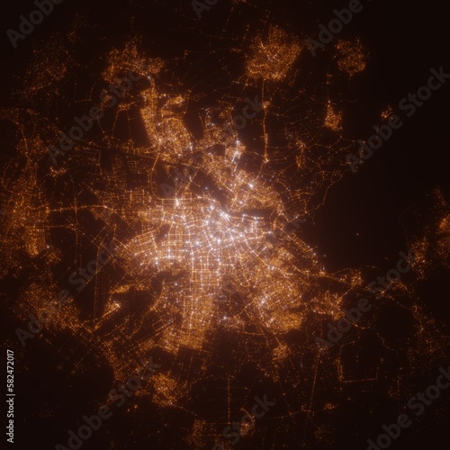 Photography Amsterdam (Netherlands) street lights map