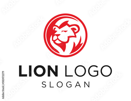 Logo design about Lion on a white background. made using the CorelDraw application.