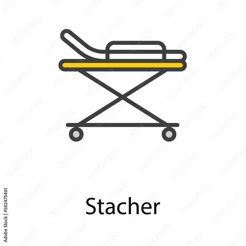 Stretcher icon design stock illustration Stretcher icon design stock illustration