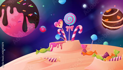 Candy Moon Background