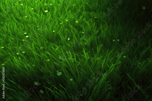 green grass background. Generative AI