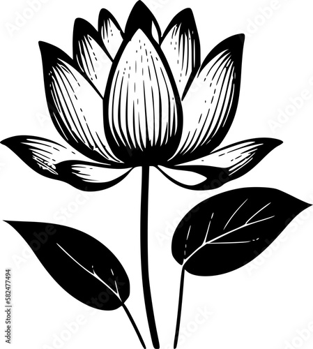 Lotus Flower - High Quality Vector Logo - Vector illustration ideal for T-shirt graphic