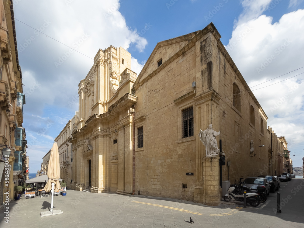 Valletta, Malta: The Church of the Circumcision of Our Lord also known as the Jesuits' church.
