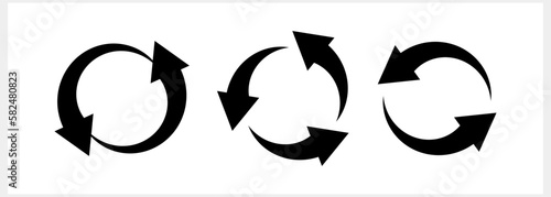 Circle arrow clipart isolated Stencil recycle symbol Vector stock illustration EPS 10