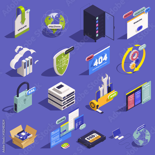 Web Hosting Icon Set