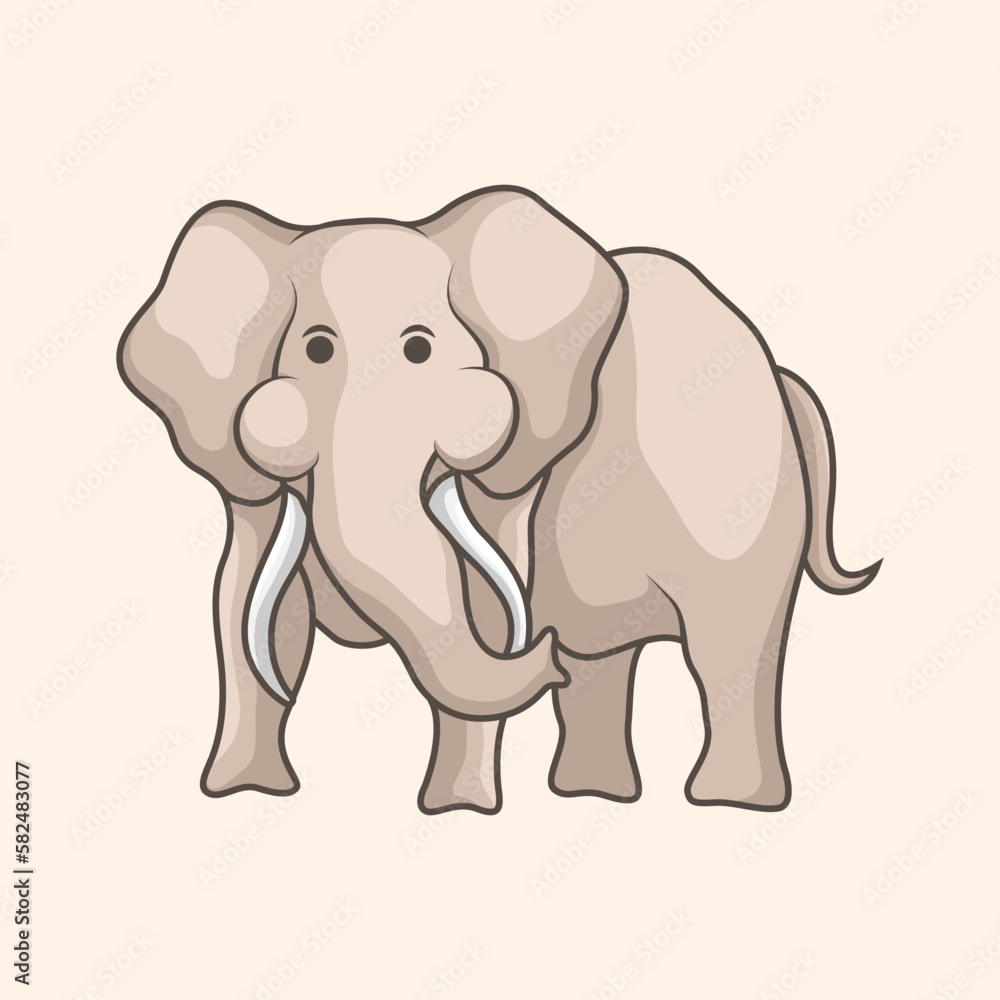 Fototapeta premium Hand Drawn Cute Animal Illustration