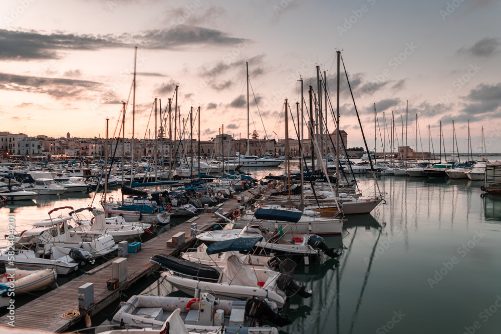 A Pictorial Journey through Trani Harbor at Twilight, puglia, italy