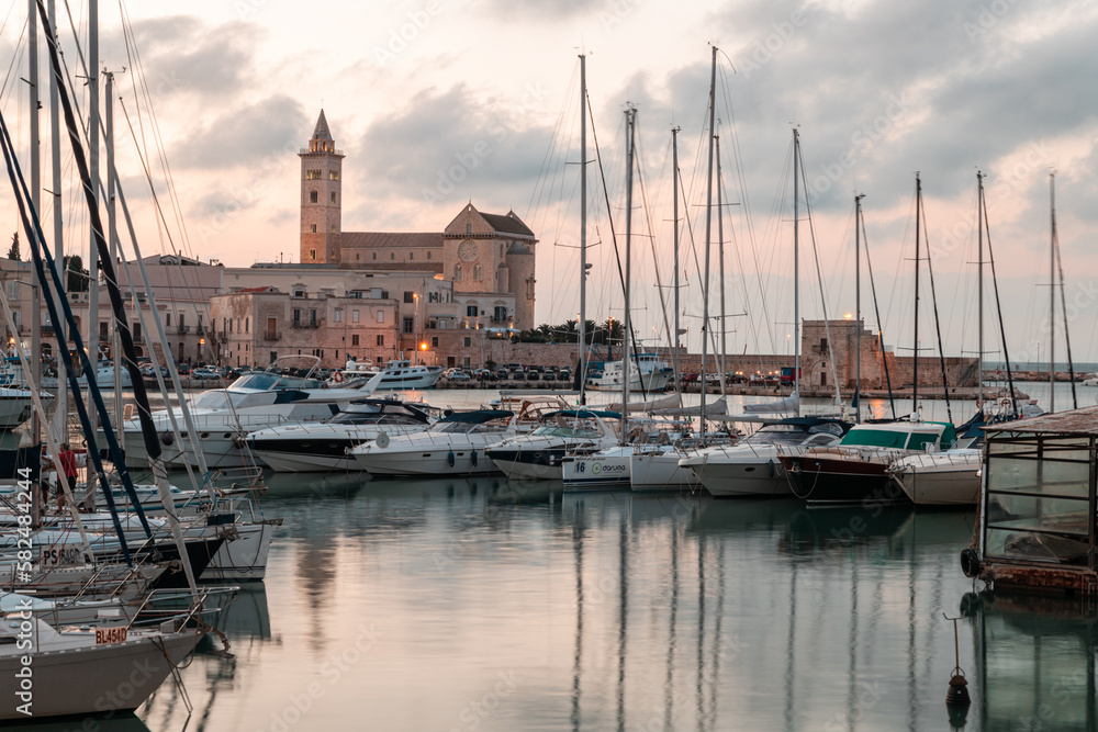 A Pictorial Journey through Trani Harbor at Twilight, puglia, italy