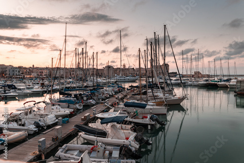 A Pictorial Journey through Trani Harbor at Twilight, puglia, italy