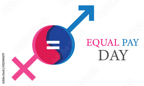 Equal Pay Day. Template for background, banner, card, poster 