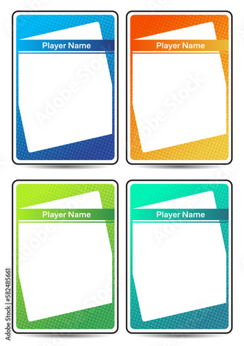 Identification card picture frame border template