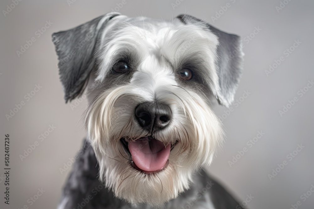 Schnauzer picture as is. Generative AI