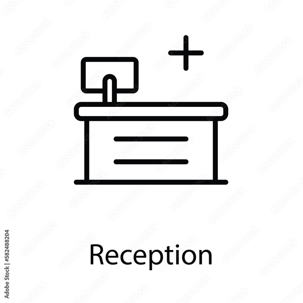 Reception icon design stock illustration Reception icon design stock illustration