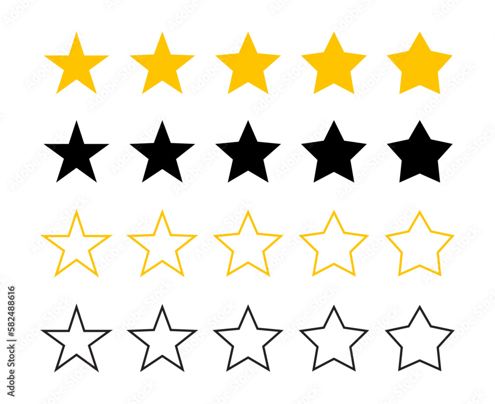 Star icon set Star icon set