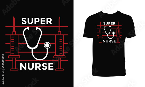 Nursing Vector T Shirt Design. 