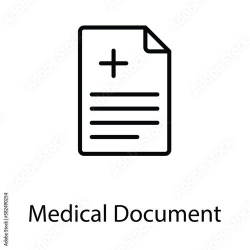Medical document  icon design stock illustration