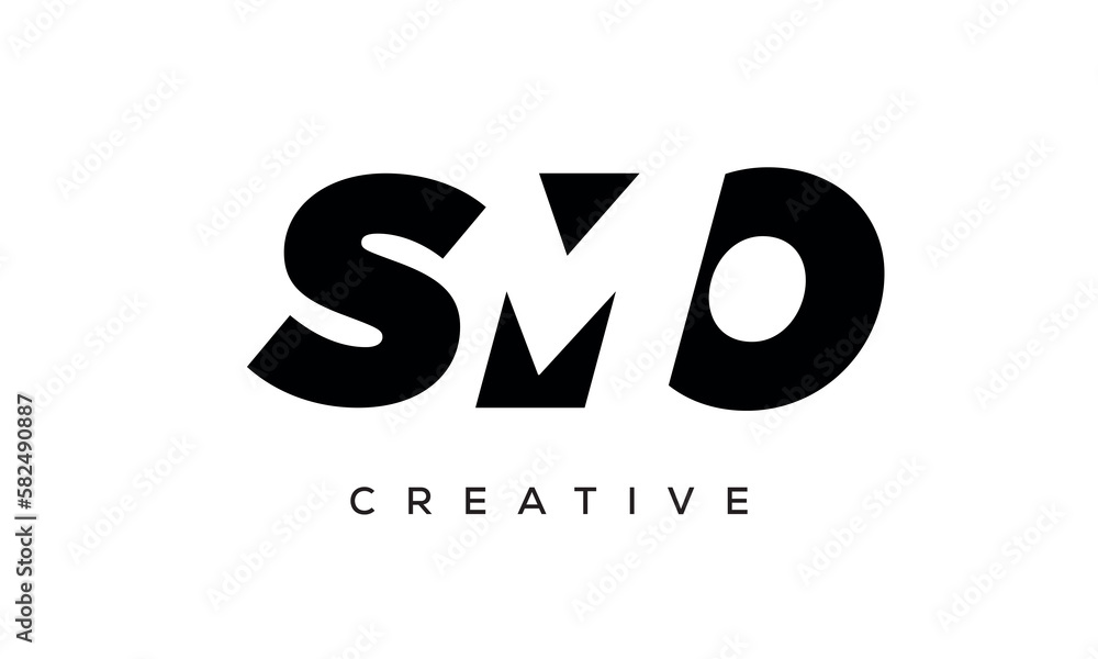 SMO letters negative space logo design. creative typography monogram vector SMO letters negative space logo design. creative typography monogram vector