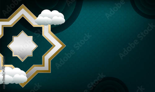 turquoise green islamic background