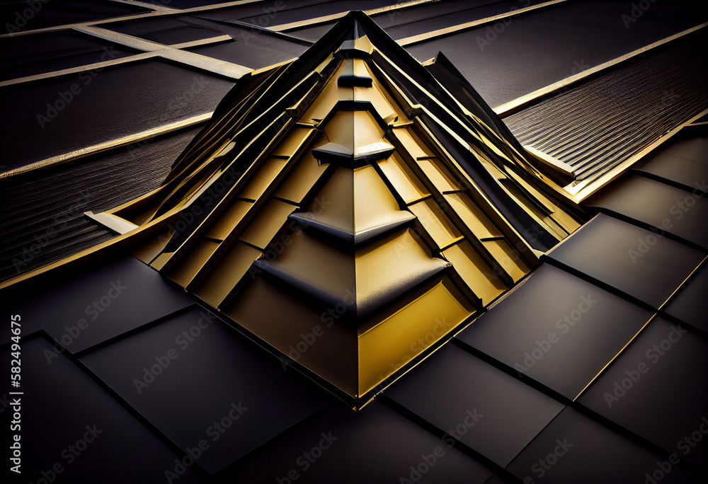 Gold Raftors Building ,city,color,gold,black and white,House,Tiles, Slate, Shingles ...