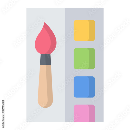 Watercolors Flat Icon 