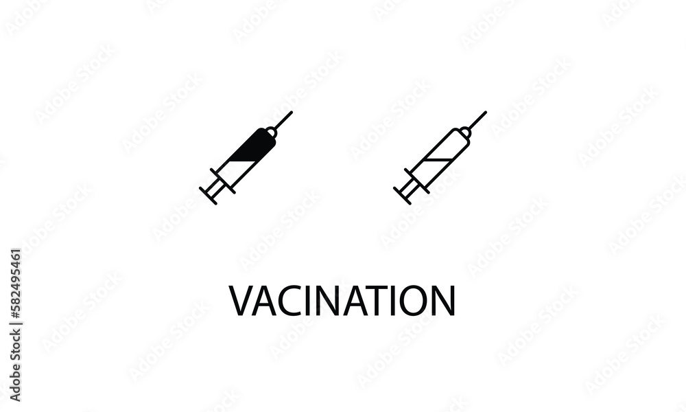 Vaccination double icon design stock illustration Vaccination double icon design stock illustration