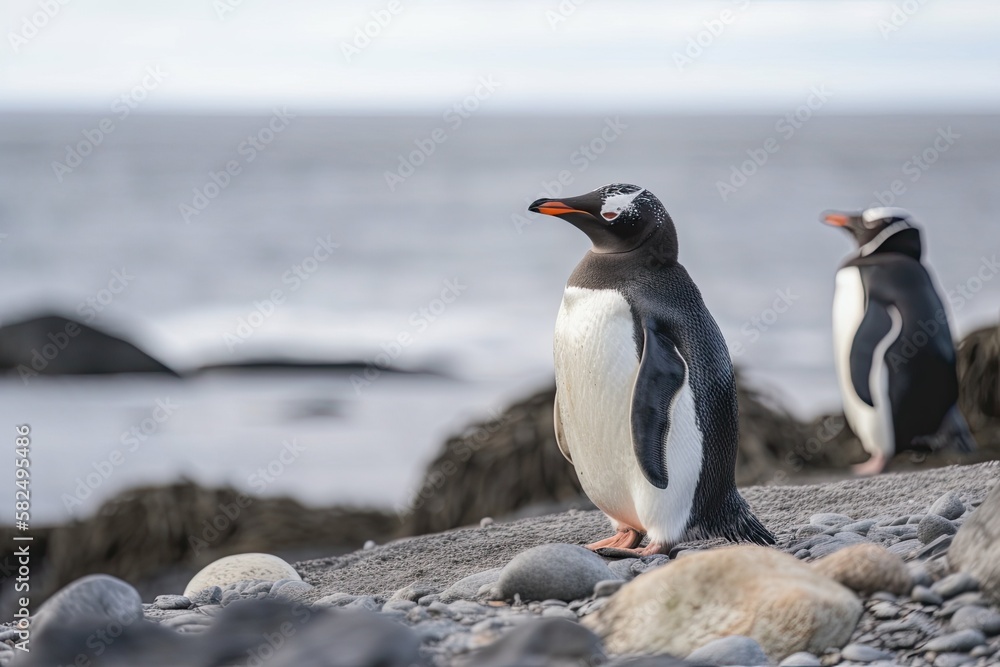 Naklejka premium South Georgian birds. Generative AI