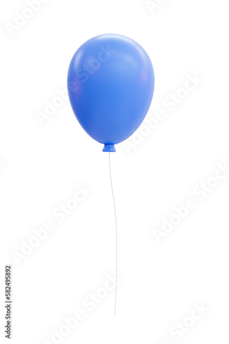 3d minimal colorful balloonss. A group of flying balloons with rope. Party props. 3d illustration.