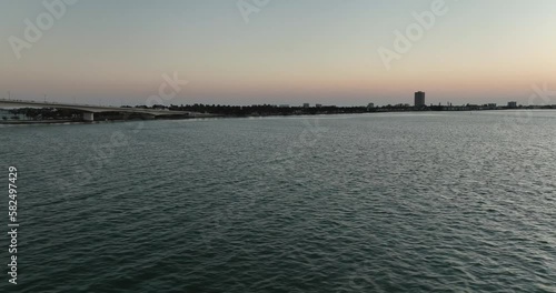 Wallpaper Mural Evening aerial video of the sunset over Sarasota Bay and Lido Key near Sarasota, Florida. Torontodigital.ca