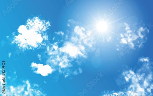 青空と雲と太陽の輝き11　静かな空