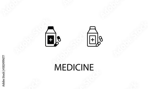 Medicine double icon design stock illustration