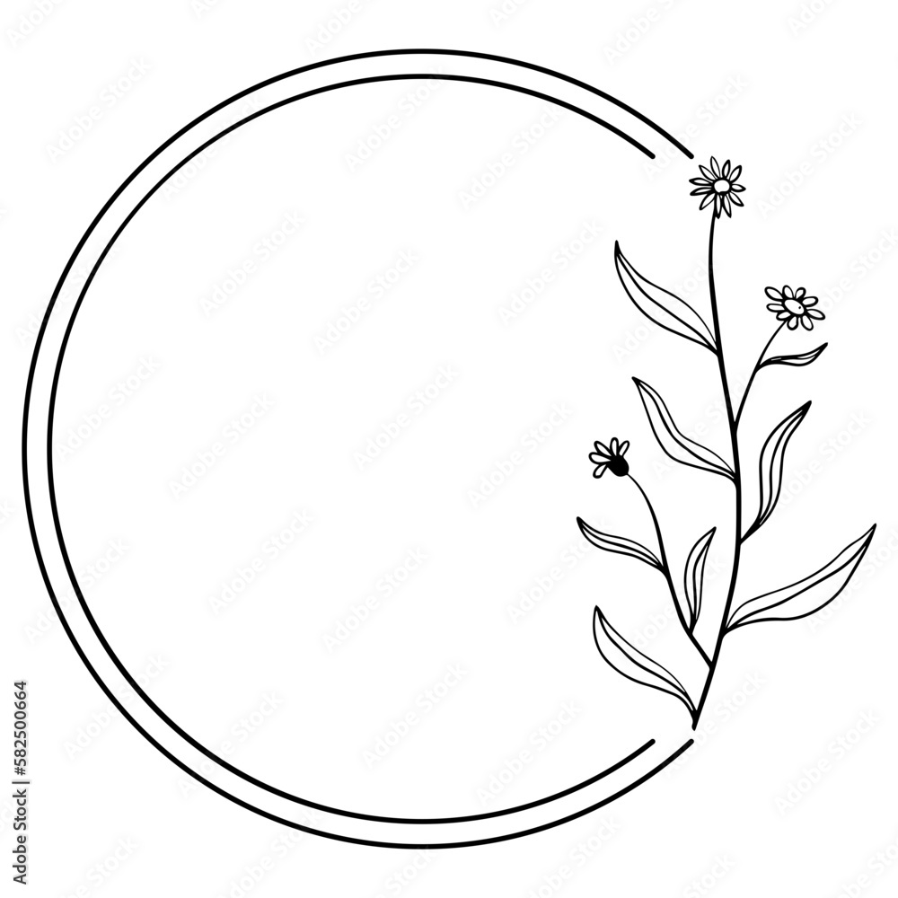 floral art circle frame floral art circle frame