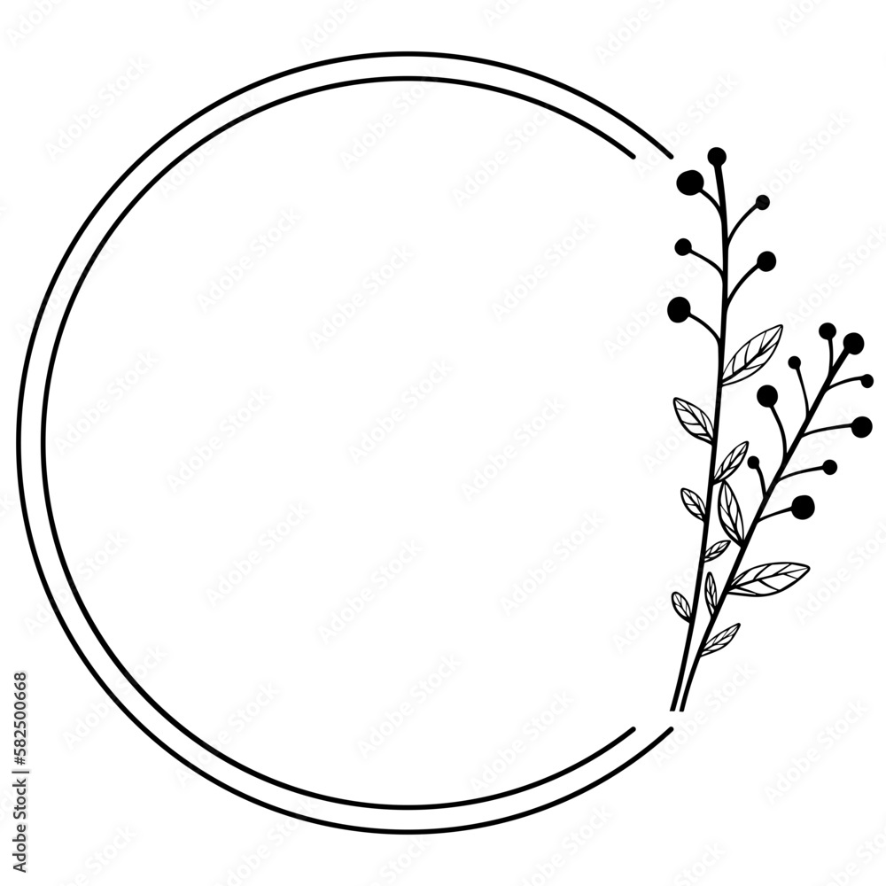 floral art circle frame floral art circle frame