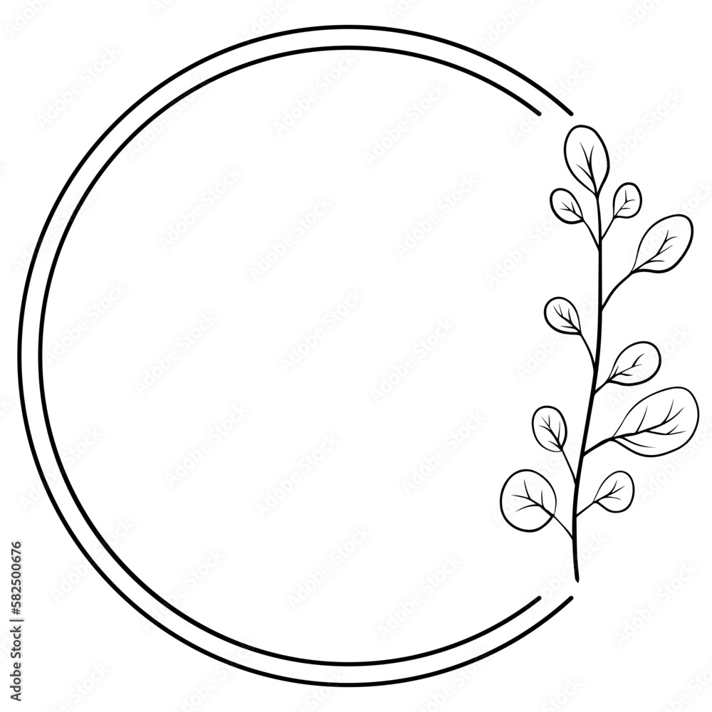 floral art circle frame floral art circle frame