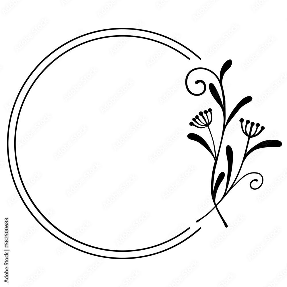 floral art circle frame floral art circle frame