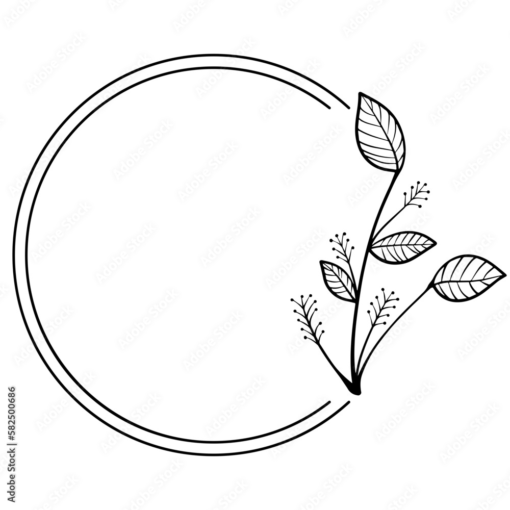 floral art circle frame floral art circle frame