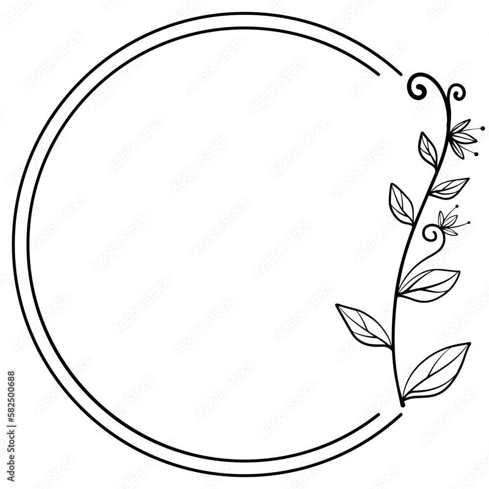 floral art circle frame floral art circle frame