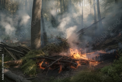 Forest Burning: A Natural or Handmade Disaster Causing Damage to Ecology, Generative AI